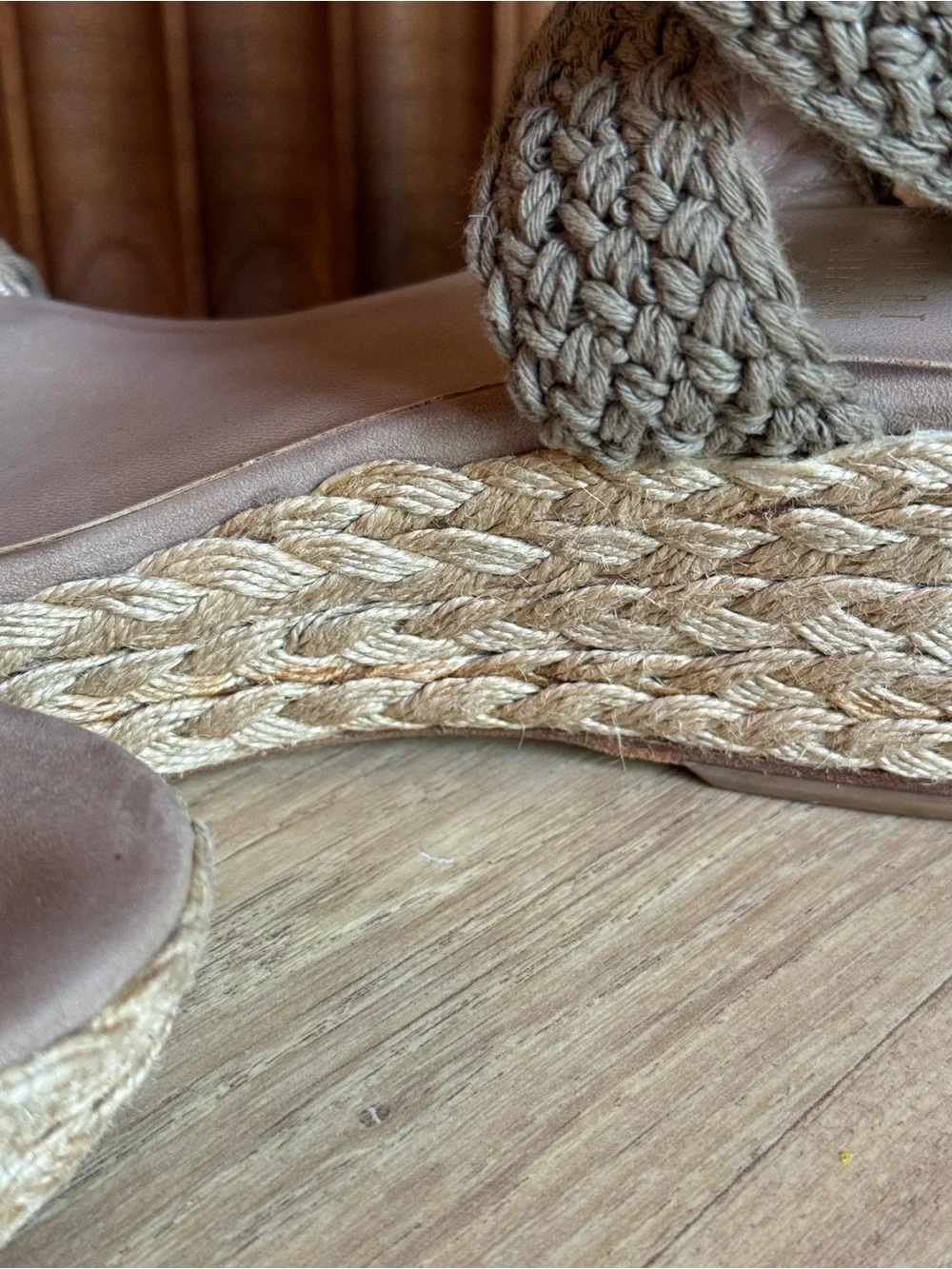 STUART WEITZMAN Alex Lo Swamp Crochet Espadrille Wedge